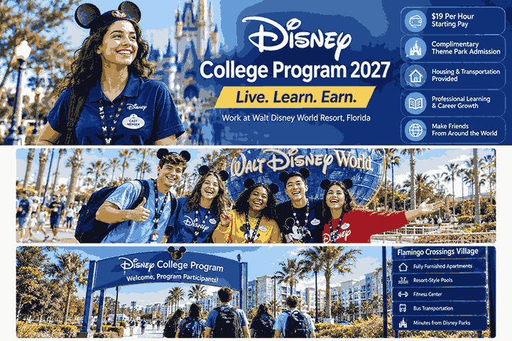 Disney College Program 2027: Paid Opportunity Offers $19 Per Hour